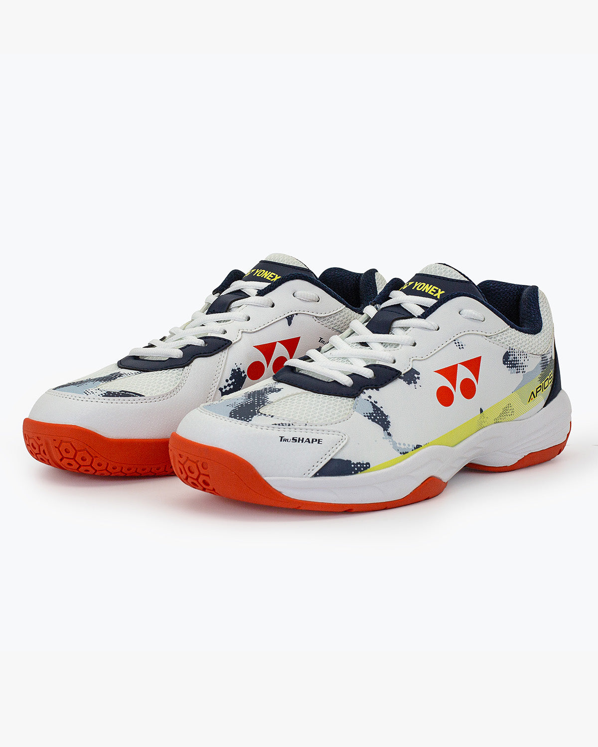 Yonex 2026 APIOS Speed Badminton Shoes White / Flume Scarlet