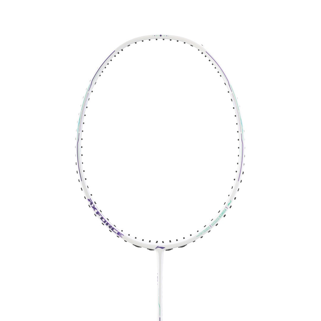LI-NING AXFORCE 80 BADMINTON RACQUET - WHITE/LIGHT PURPLE - AYPV035