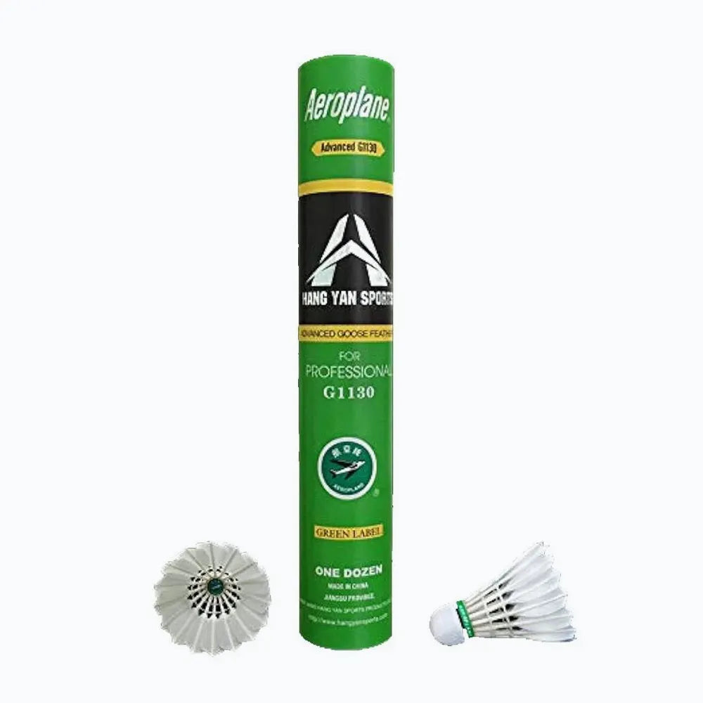 Aeroplane Green G1130 Badminton Shuttlecocks – Tube