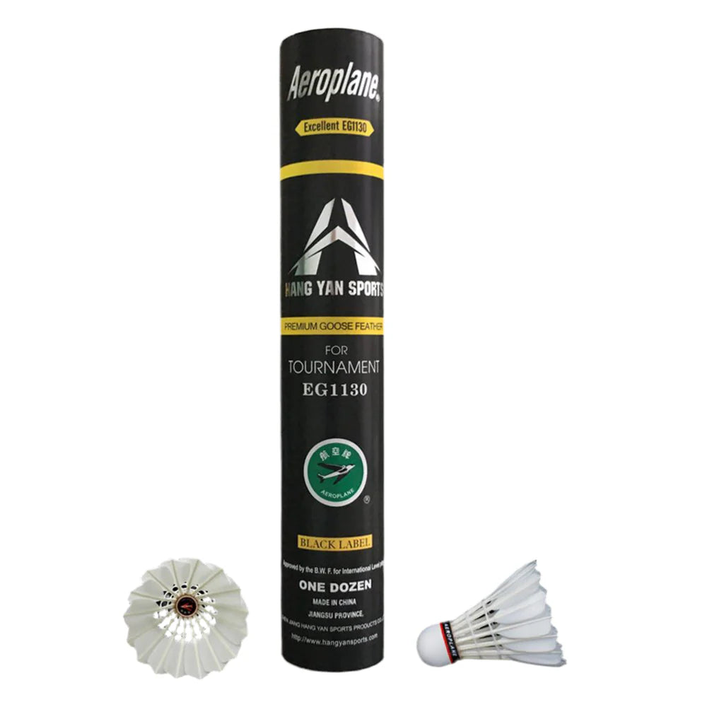 Aeroplane Black EG1130 Shuttlecocks