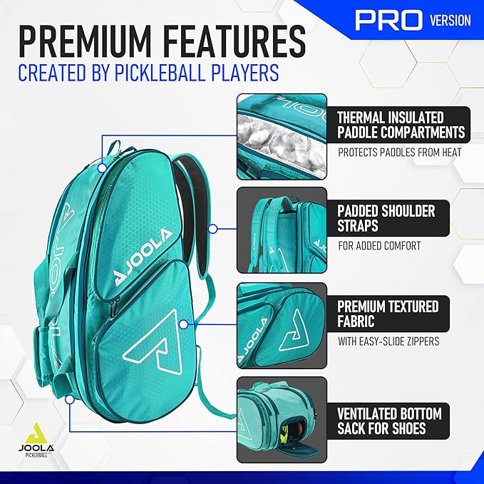 JOOLA Tour Elite Pro Pickleball Bag | PINK & BLUE