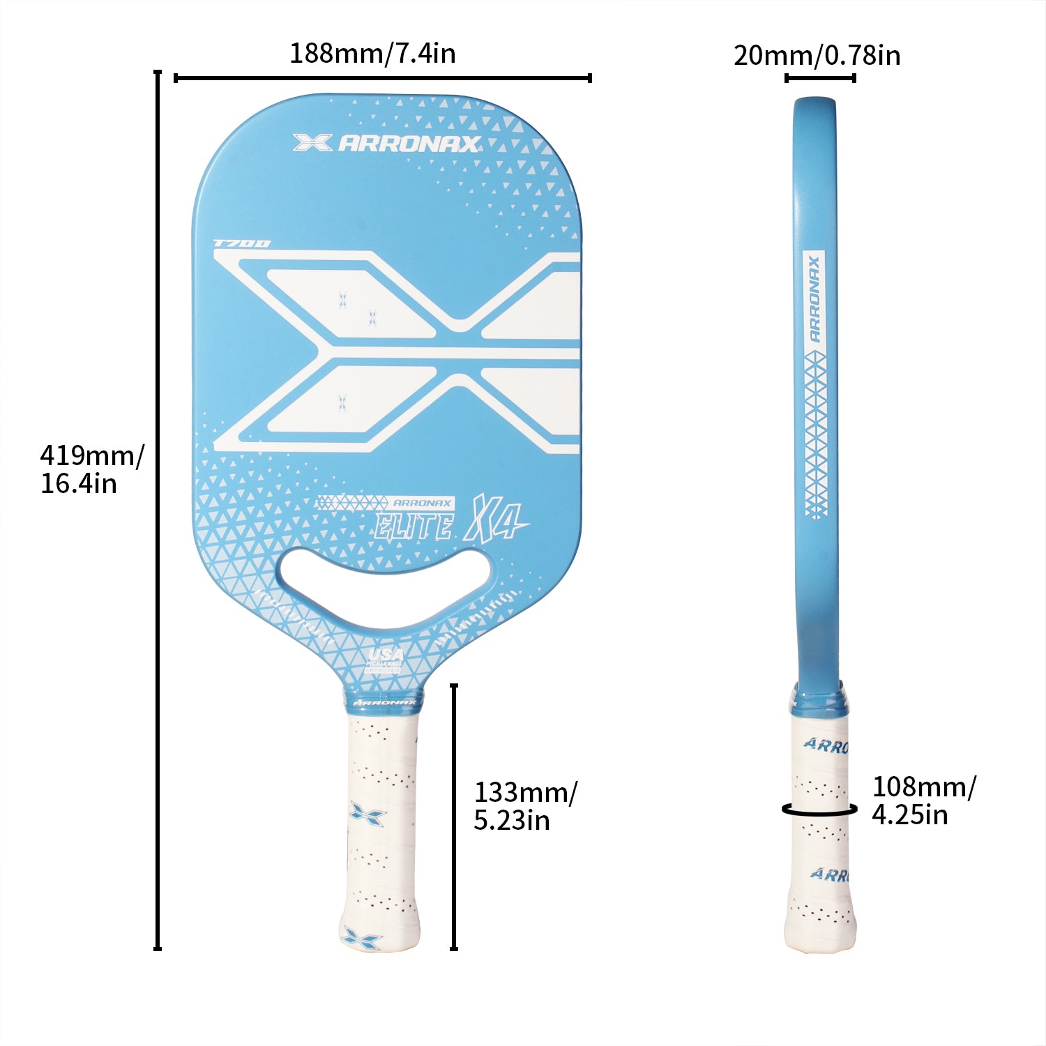 Arronax - ELITE X4 T700 Carbon Pickleball Paddle