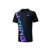 LI-NING UNISEX BADMINTON QUICK-DRY T-SHIRT - BLACK - AHSV045-1