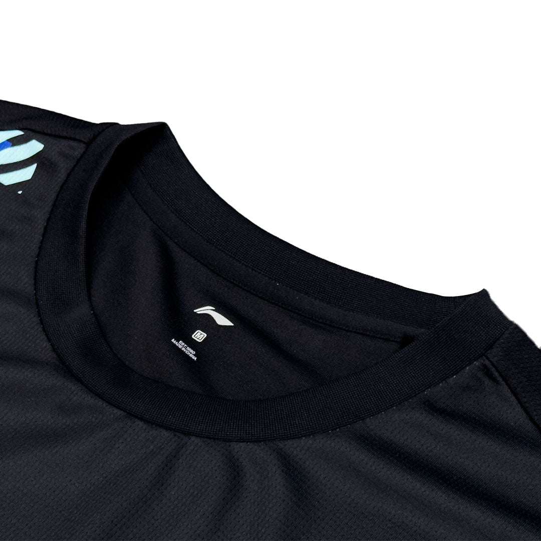 LI-NING UNISEX BADMINTON QUICK-DRY T-SHIRT - BLACK - AHSV045-1