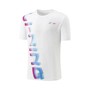 LI-NING UNISEX BADMINTON QUICK-DRY T-SHIRT - WHITE - AHSV045-2
