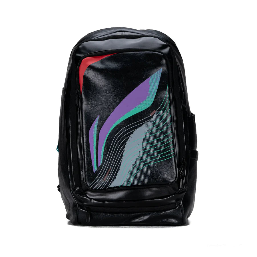 Li-Ning Velocity Badminton Backpack (Black) || High Quality Leather || ABSU385-1