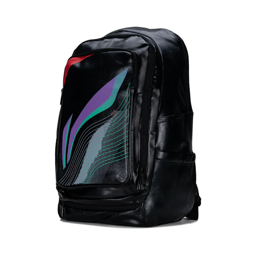 Li-Ning Velocity Badminton Backpack (Black) || High Quality Leather || ABSU385-1