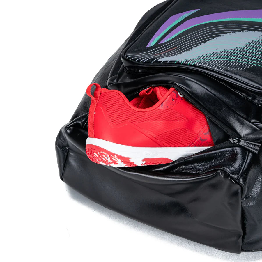 Li-Ning Velocity Badminton Backpack (Black) || High Quality Leather || ABSU385-1