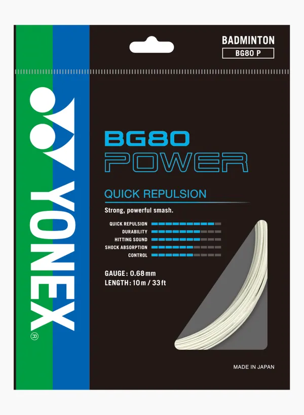YONEX BG80 Badminton String – Sharp & Accurate Shot
