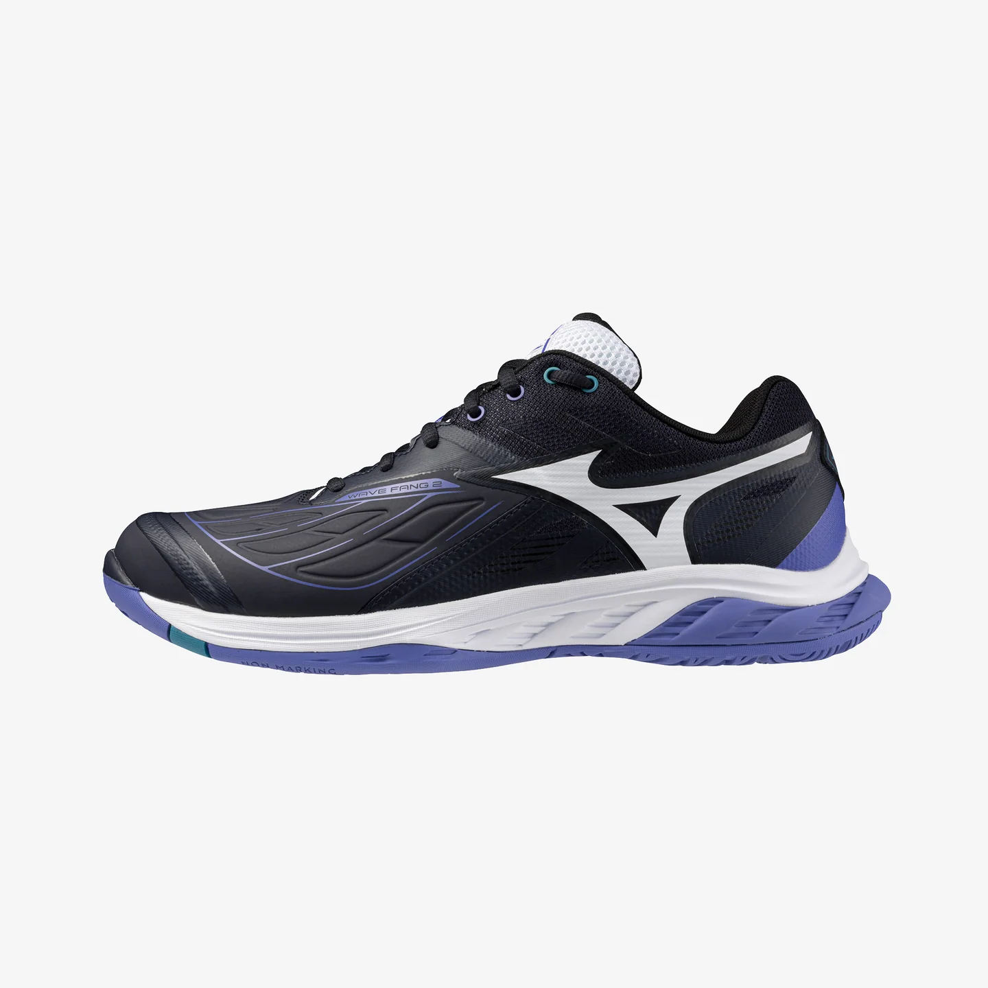 MIZUNO WAVE FANG 2 UNISEX Badminton Shoes 71GA2313-46 - Blue Granite/White/Iris Boom