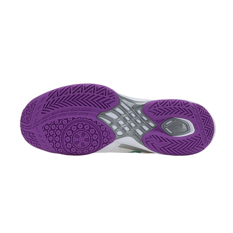 MIZUNO Wave Claw 4 UNISEX Badminton Shoes – White/Purple -71GA264316