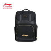 Li Ning Badminton Series Polyester Backpack Black Gold - ABST035-1
