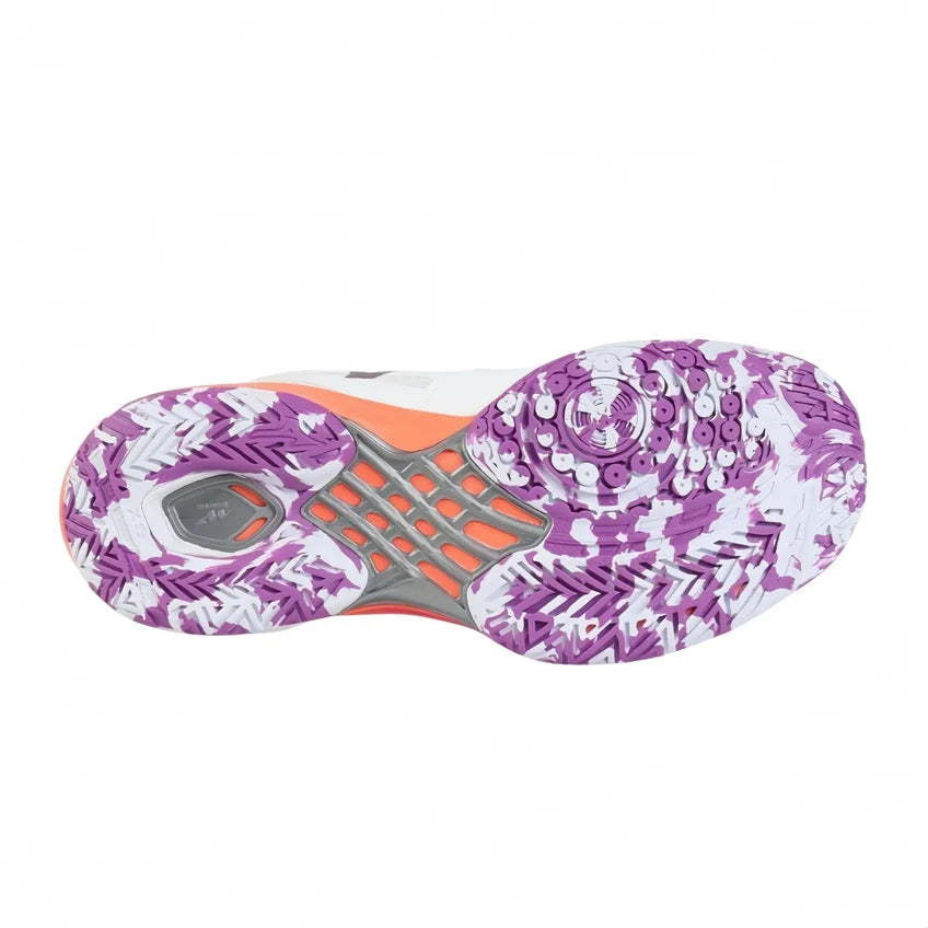 MIZUNO Wave Claw 4 UNISEX Badminton Shoes – White/Lava Orange/Dahlia -71GA264311