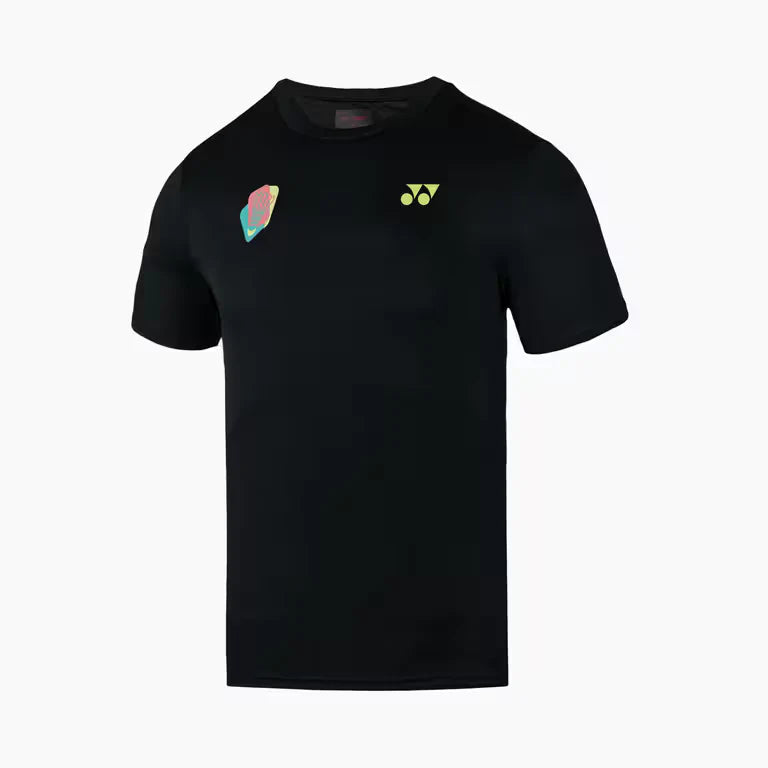 YONEX Round Neck Men Black T-Shirt